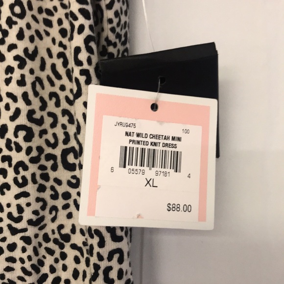 Juicy Couture Natural Wild Cheetah Knit Mini Dress XL - Picture 3 of 7